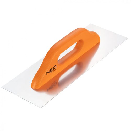Acél simító, rozsdamentes, 380x128mm, fa markolat