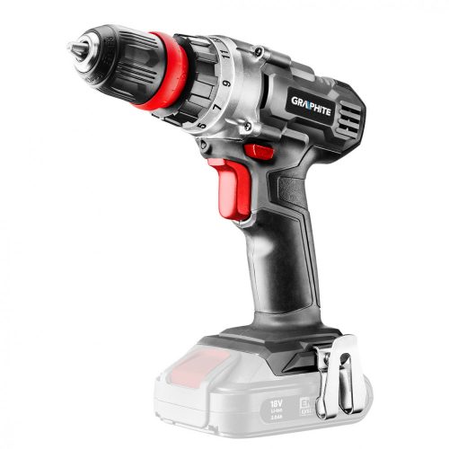 GRAPHITE Akkus fúró csavarozó Energy+ 18V, 10mm gyorstokmány, levehető fúrótokmány, Akku nélkül!