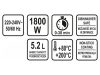 LUND Forrólevegős fritőz 1800W 5,2L