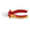 Oldalcsípőfogó 140mm PVC bevonat 1000V-ig VDE Knipex
