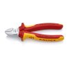 Oldalcsípőfogó 160mm PVC bevonat 1000V-ig VDE Knipex