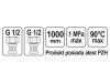 FALA Flexibilis bekötőcső 1/2" x 1/2" 1000 mm belső-belső
