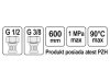 FALA Flexibilis bekötőcső 1/2" x 3/8" 600 mm belső-belső