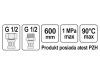 FALA Flexibilis bekötőcső 1/2" x 1/2" 600 mm belső-külső
