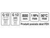 FALA Flexibilis bekötőcső 1/2" x 1/2" 800 mm belső-külső