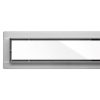 Zuhanylefolyó 60cm White Glass Inox FALA