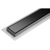 Zuhanylefolyó 60cm Black Glass Inox FALA