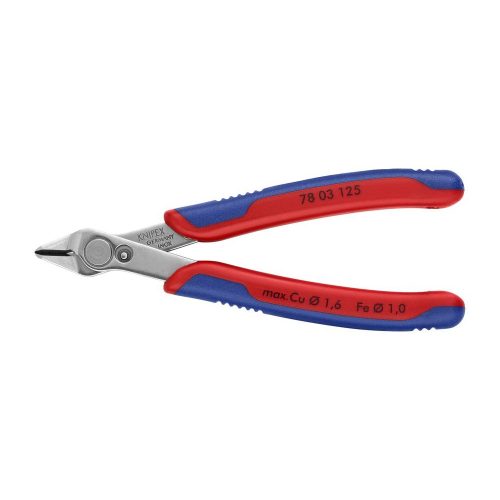Elektronikai vágó fogó 125mm PVC bevonat Knipex