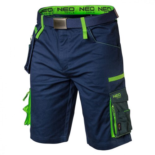 Rövid munkásnadrág, övvel, PREMIUM, 62% pamut, 35% polyester, 3% elastane, XXL