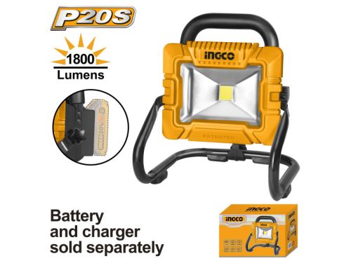 INGCO Akkus LED reflektor 1800 Lm 20 V (akku és töltő nélkül)
