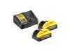 DEWALT Akkus fúrócsavarozó 18 V szénkefe nélküli (2 x 5,0 Ah akku + töltő + TSTAK) DCD805H2T