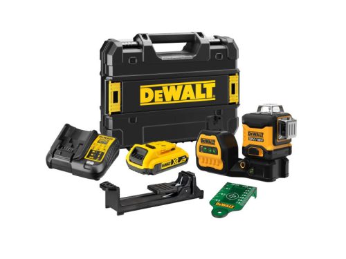 DEWALT Akkus keresztlézer 3 × 360° 12-18 V (zöld) (1 x 2,0 Ah akku + töltő) DCE089D1G18