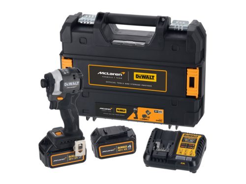 DEWALT/McLaren Akkus ütvecsavarozó 18 V 208Nm 1/4" (2 x 4,0 Ah akku + töltő + TSTAK)