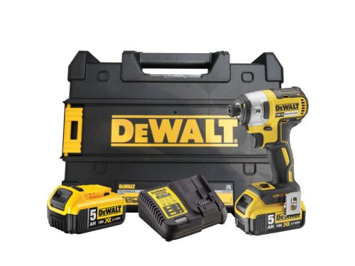 DEWALT Akkus ütvecsavarozó 18 V szénkefe nélküli (2 x 5,0 Ah akku + töltő) DCF887P2