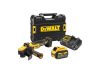 DEWALT Akkus sarokcsiszoló 125 mm 18 V (1 x 6,0 Ah akku + töltő + TSTAK) DCG409VST1