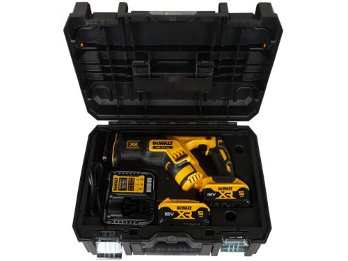 DEWALT Akkus szablyafűrész 18 V szénkefe nélküli (2 x 5,0 Ah akku + töltő) DCS367P2