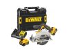 DEWALT Akkus körfűrész 18 V szénkefe nélküli (2 x 5,0 Ah akku + töltő) DCS512P2