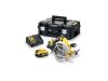 DEWALT Akkus körfűrész 18 V szénkefe nélküli (2 x 5,0 Ah akku + töltő) DCS570P2