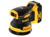 DEWALT Akkus excenter csiszoló 18 V szénkefe nélküli (2 x 5,0 Ah akku + töltő) DCW210P2