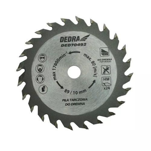 Fűrésztárcsa 89x10Hx1,1x1,8x24T a DED7049-hez