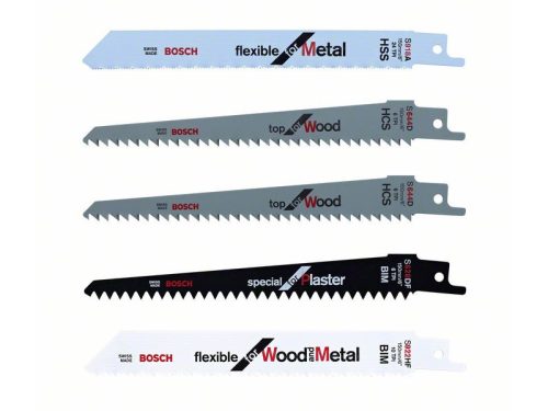 BOSCH Szablyafűrészlap készlet 5 részes 150 mm (fém-fa-gipszk.)