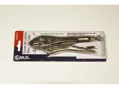 Genius patentfogó önzáró fogó (gripp, blitzfogó), ívelt pofájú, 7"