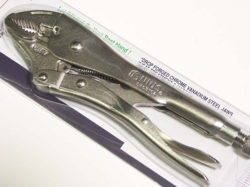 Genius patentfogó önzáró fogó (gripp, blitzfogó), ívelt pofájú, 10"