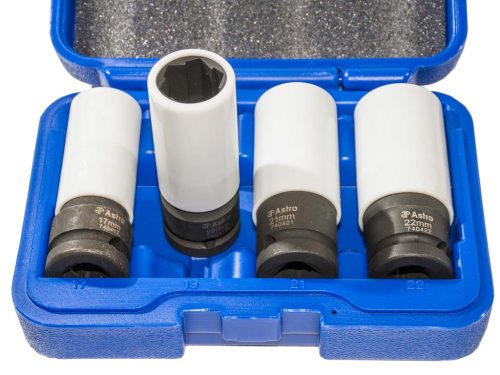 Genius rászorult/külső sérült csavar leszedő gépi dugókulcs készlet 1/2" 4 darabos