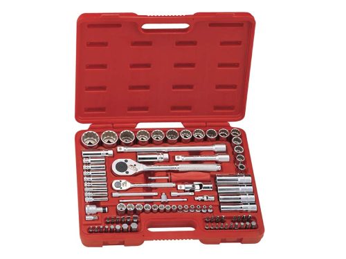 Genius dugókulcs (normál/hosszú, 6-12lapos) 1/4" 1/2", csavarhúzó bit készlet 1/4" 5/16", metrikus, 87 darabos