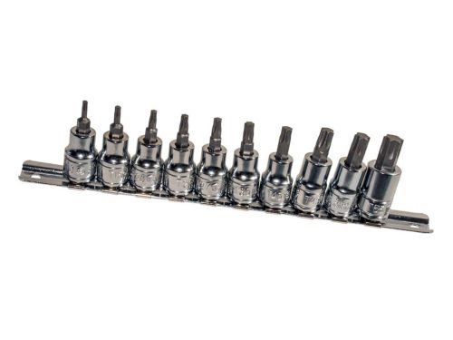 Genius torx (külső) bit készlet dugókulcs foglalatban, 3/8", 10 darabos