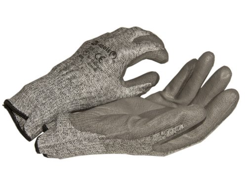 Genius PU tenyérmártott, nylon VÁGÁSÁLLÓ (5-ös szintű, EN 4543) kesztyű, XL-es