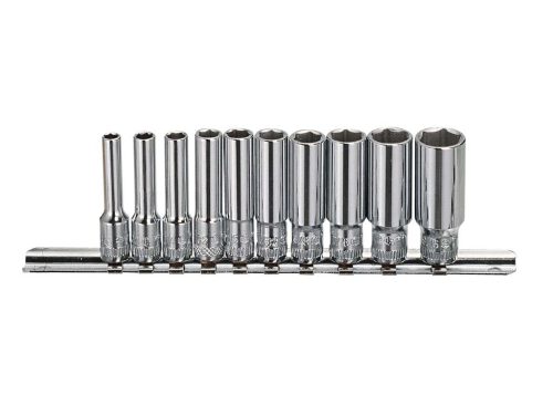 Genius dugókulcs készlet, colos, hosszú, 1/4", 10 darabos