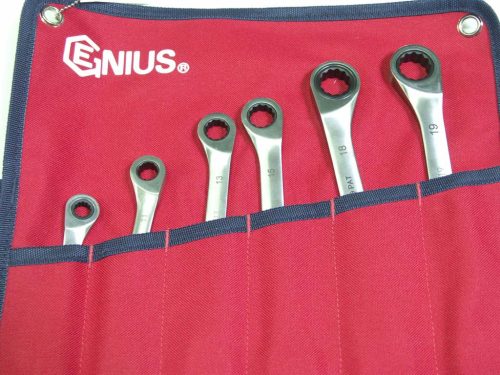 Genius racsnis csillagkulcs készlet, 8-19mm, 6 darabos