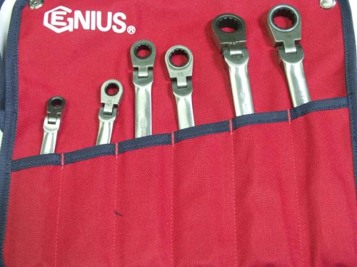 Genius racsnis csillagkulcs készlet, csuklós, 8-19mm, 6 darabos