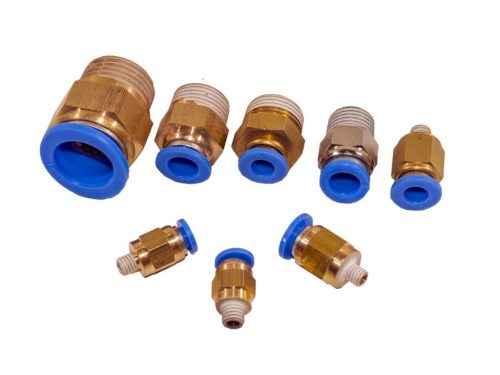 Genius műanyag-levegőcső dugaszolható csatlakozó, egyenes, külső menetes, 1/2", 10mm