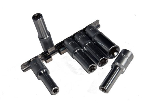 Genius dugókulcs készlet, E-torx, hosszú, 1/2", 6 darabos