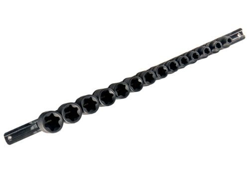Genius gépi dugókulcs készlet, E-torx, 1/2", 14 darabos