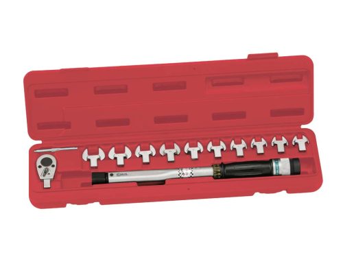 Genius nyomatékkulcs készlet, 3/8" dugókulcs és villáskulcs, 19-110Nm, 12 darabos
