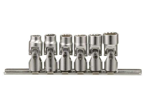 Genius dugókulcs készlet, csuklós, colos 1/4", 12szögletű 6 darabos