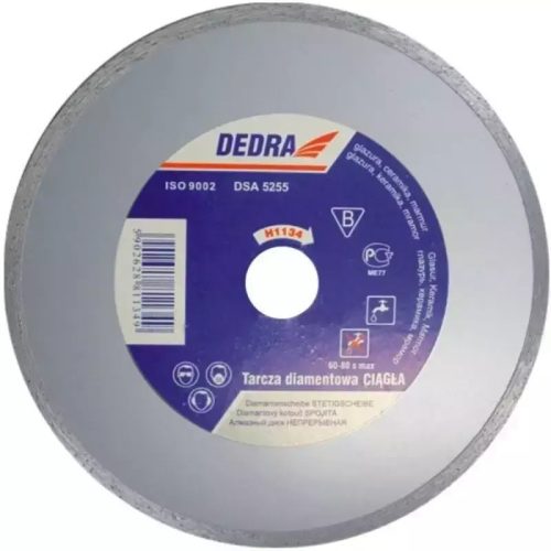 Folyamatos vágóélű gyémánttárcsa csempe, kerámia, márvány vágásához 250mm/25,4