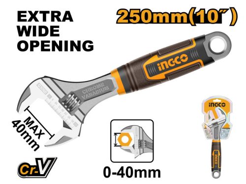 INGCO Állítható villáskulcs 0-40 mm / 250 mm CrV