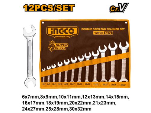 INGCO Villáskulcs készlet 8 részes 6-32 mm CrV