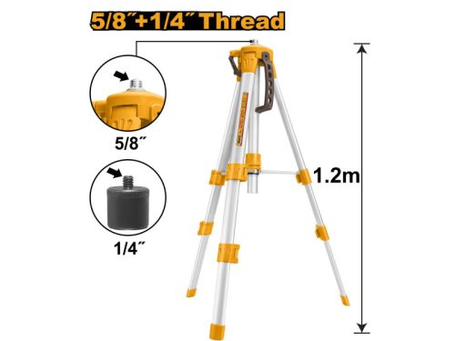 INGCO Háromlábú lézerállvány 1,2 m 1/4" 5/8"