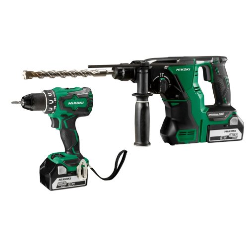 HiKOKI KC18DRBL 18 V gépszett 2 x 5Ah akku DH18DBL ( 2,6J, BL, fúr-vés ) + DS18DBSL ( 70Nm, BL 