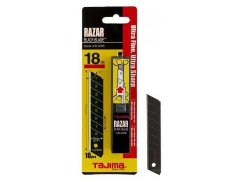 TAJIMA Razar Black Törhető penge 18 mm fekete (10 db)