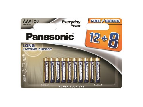 PANASONIC AAA/mikro tartós alkáli elem 1,5 V (20 db)