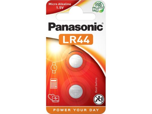 PANASONIC LR44 alkáli gombelem 1,5 V (2 db)