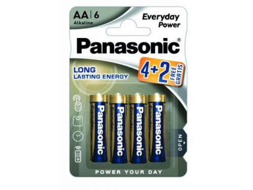 PANASONIC AA/ceruza tartós alkáli elem 1,5 V (6 db)