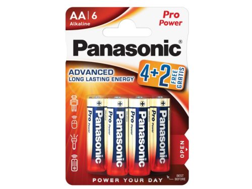 PANASONIC AA/ceruza szuper tartós alkáli elem 1,5 V (6 db)