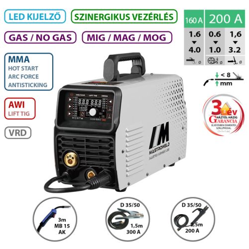 MASTRO MIG-250 LED multifunkciós hegesztő inverter